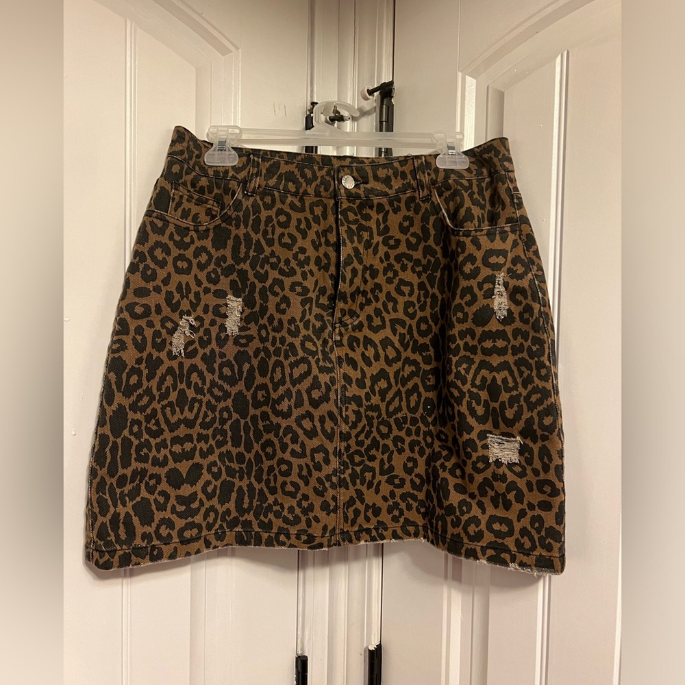 TRON JORI LEOPARD SKIRT